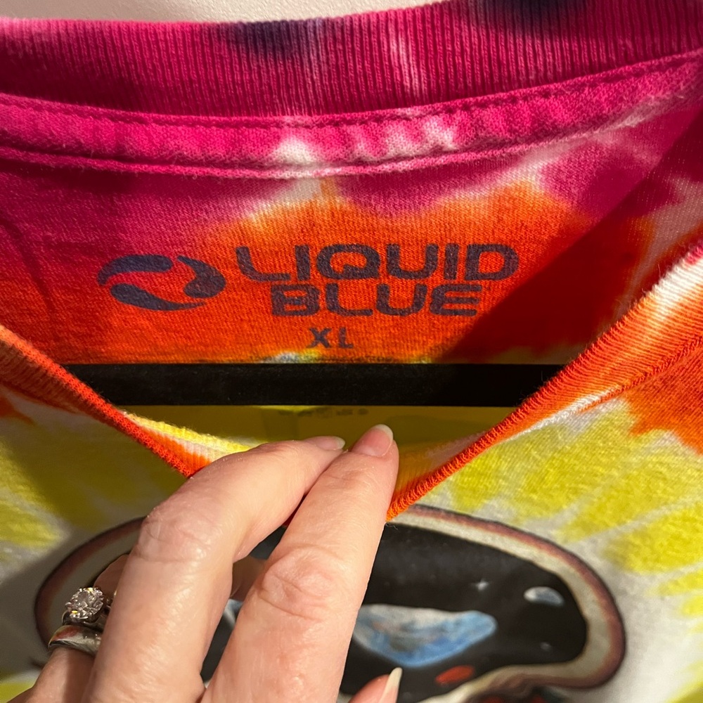 Liquid Blue Multicolor Tie-Dye Grateful Dead T-Shirt - Picture 2 of 3